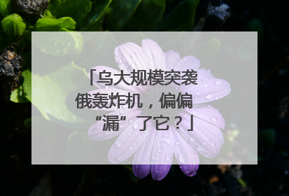 乌大规模突袭俄轰炸机，偏偏“漏”了它？