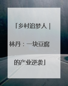 乡村追梦人｜林丹：一块豆腐的产业逆袭