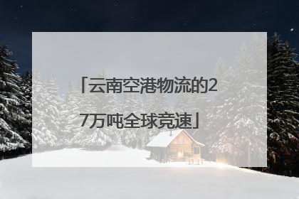 云南空港物流的27万吨全球竞速