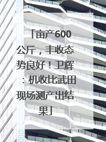 亩产600公斤，丰收态势良好！卫辉：机收比武田现场测产出结果