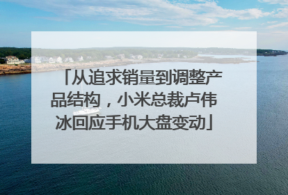 从追求销量到调整产品结构，小米总裁卢伟冰回应手机大盘变动