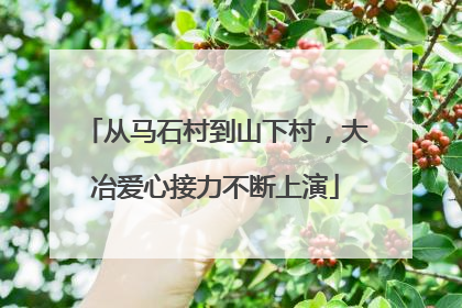 从马石村到山下村，大冶爱心接力不断上演