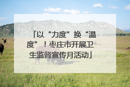 以“力度”换“温度”！枣庄市开展卫生监督宣传月活动