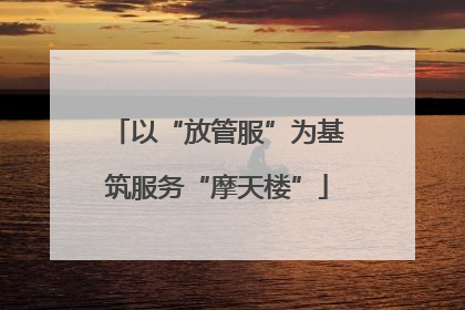 以“放管服”为基筑服务“摩天楼”