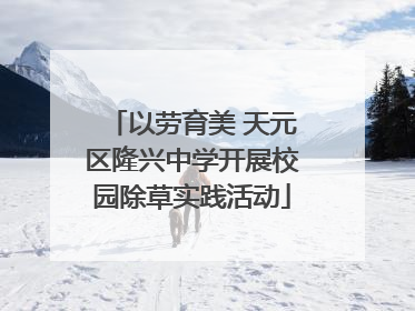 以劳育美 天元区隆兴中学开展校园除草实践活动