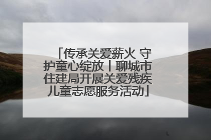 传承关爱薪火 守护童心绽放丨聊城市住建局开展关爱残疾儿童志愿服务活动