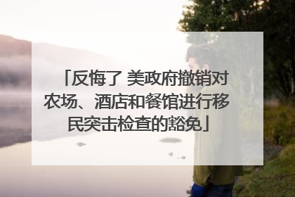 反悔了 美政府撤销对农场、酒店和餐馆进行移民突击检查的豁免