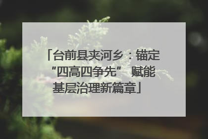 台前县夹河乡：锚定“四高四争先” 赋能基层治理新篇章
