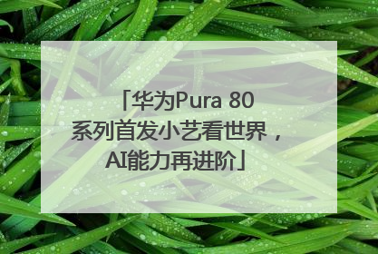 华为Pura 80系列首发小艺看世界，AI能力再进阶