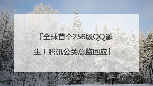 全球首个256级QQ诞生！腾讯公关总监回应