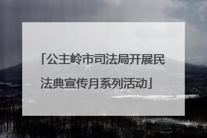 公主岭市司法局开展民法典宣传月系列活动
