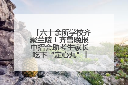 六十余所学校齐聚兰陵！齐鲁晚报中招会助考生家长吃下“定心丸”
