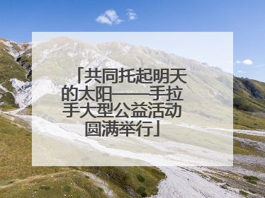 共同托起明天的太阳——手拉手大型公益活动圆满举行