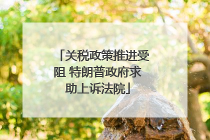关税政策推进受阻 特朗普政府求助上诉法院