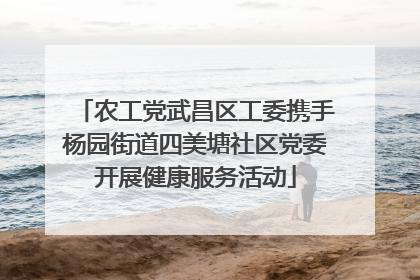 农工党武昌区工委携手杨园街道四美塘社区党委开展健康服务活动