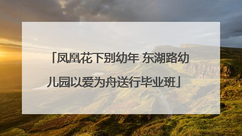 凤凰花下别幼年 东湖路幼儿园以爱为舟送行毕业班