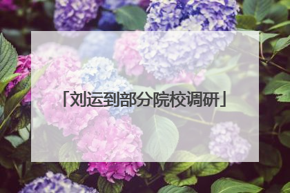 刘运到部分院校调研