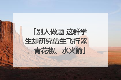 别人做题 这群学生却研究仿生飞行器、青花椒、水火箭
