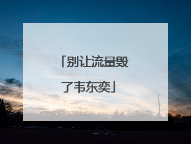 别让流量毁了韦东奕