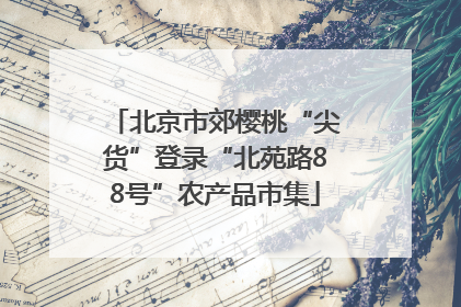 北京市郊樱桃“尖货”登录“北苑路88号”农产品市集