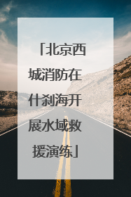 北京西城消防在什刹海开展水域救援演练
