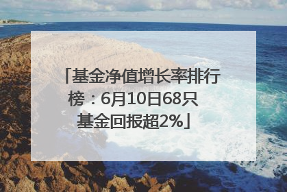 基金净值增长率排行榜：6月10日68只基金回报超2%