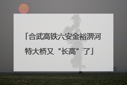 合武高铁六安金裕淠河特大桥又“长高”了