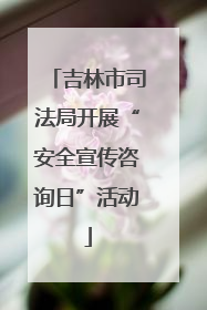 吉林市司法局开展“安全宣传咨询日”活动