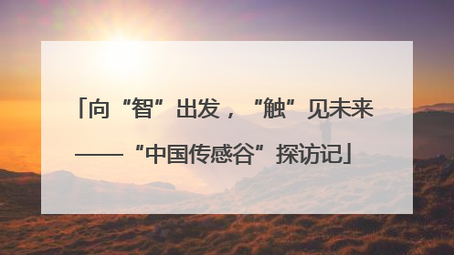 向“智”出发，“触”见未来——“中国传感谷”探访记