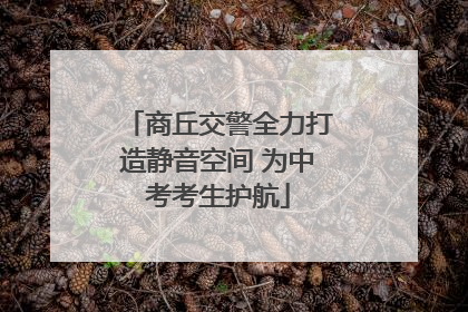 商丘交警全力打造静音空间 为中考考生护航