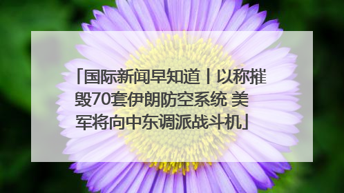 国际新闻早知道丨以称摧毁70套伊朗防空系统 美军将向中东调派战斗机