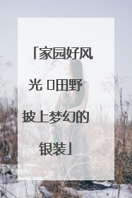 家园好风光 ⎮田野披上梦幻的银装