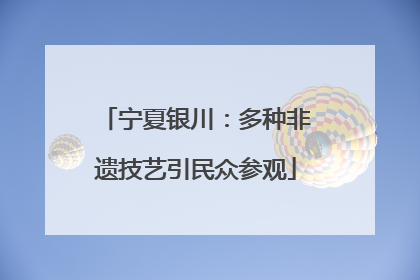 宁夏银川：多种非遗技艺引民众参观