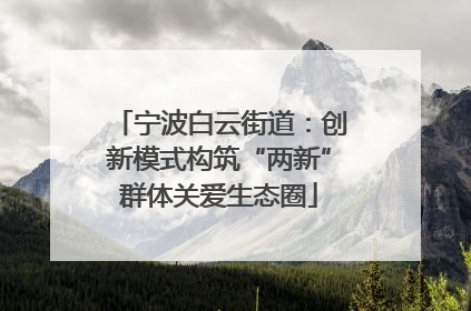 宁波白云街道：创新模式构筑“两新”群体关爱生态圈