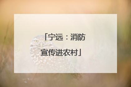 宁远：消防宣传进农村