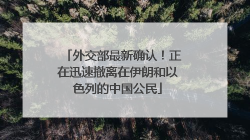 外交部最新确认！正在迅速撤离在伊朗和以色列的中国公民