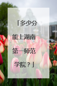 多少分能上湖南第一师范学院？