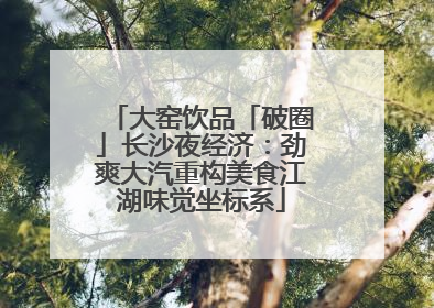 大窑饮品「破圈」长沙夜经济：劲爽大汽重构美食江湖味觉坐标系