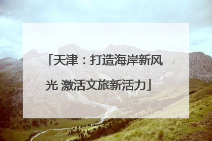 天津：打造海岸新风光 激活文旅新活力