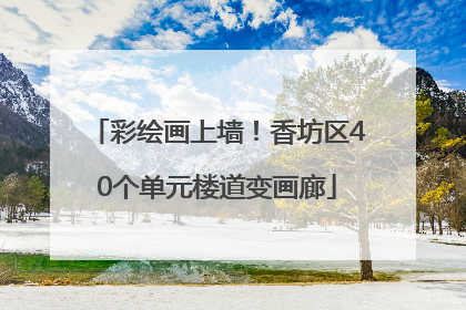 彩绘画上墙！香坊区40个单元楼道变画廊