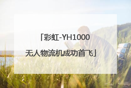 彩虹-YH1000无人物流机成功首飞