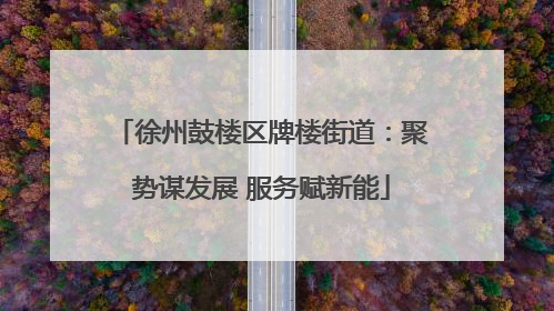 徐州鼓楼区牌楼街道：聚势谋发展 服务赋新能