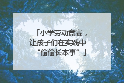 小学劳动竞赛，让孩子们在实践中“偷偷长本事”