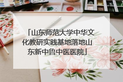 山东师范大学中华文化教研实践基地落地山东新中鲁中医医院