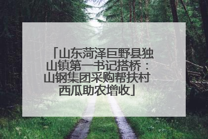 山东菏泽巨野县独山镇第一书记搭桥：山钢集团采购帮扶村西瓜助农增收