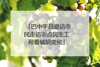 巴中平昌邀请市民走访重点民生工程看城镇变化