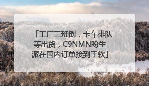 工厂三班倒，卡车排队等出货，C9NMN盼生派在国内订单接到手软