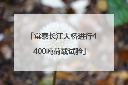 常泰长江大桥进行4400吨荷载试验