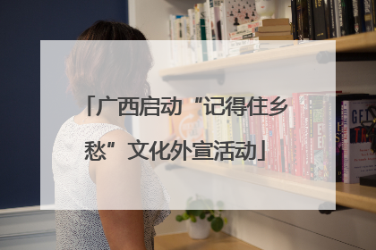 广西启动“记得住乡愁”文化外宣活动