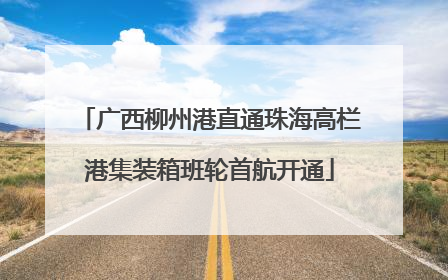广西柳州港直通珠海高栏港集装箱班轮首航开通